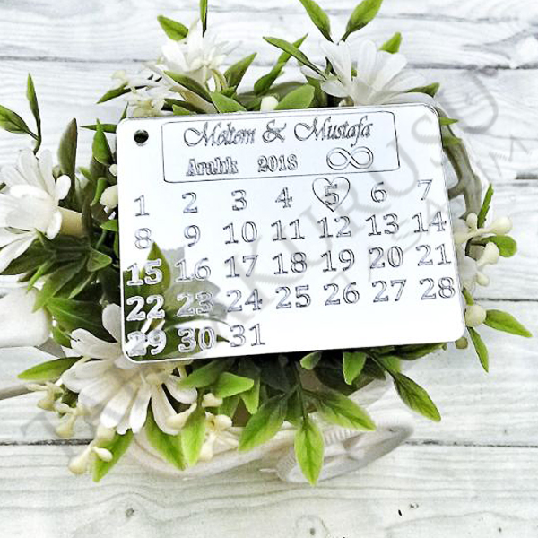 Pleksi ayna lazer kesim Takvim